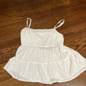 American Eagle High-Neck Tie Back Babydoll Tank Top